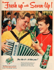 Fresh Up with Seven Up! - Vintage 7-Up Soda Advertising Poster