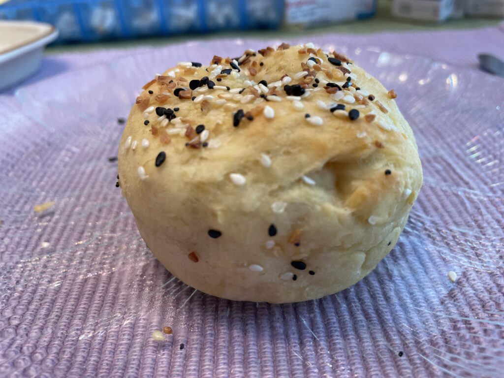 Cute little everything bagel