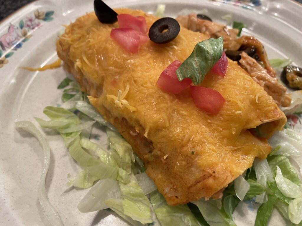 Chicken Enchiladas plated