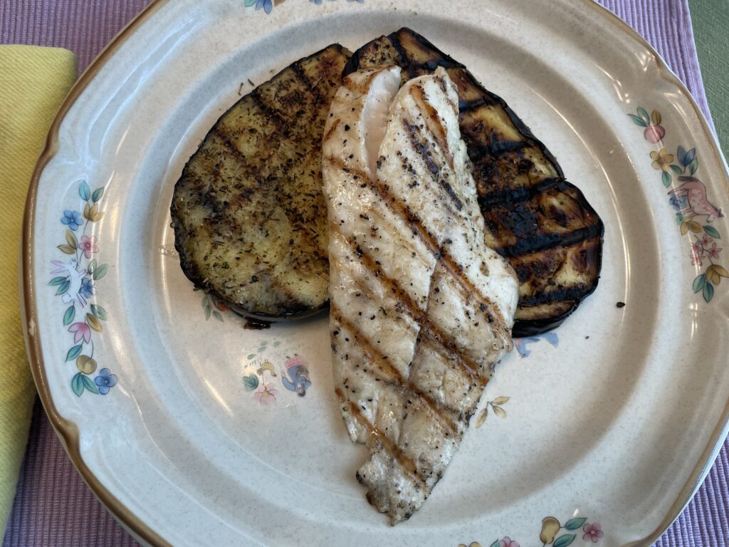 Grilled Redfish and Eggplant