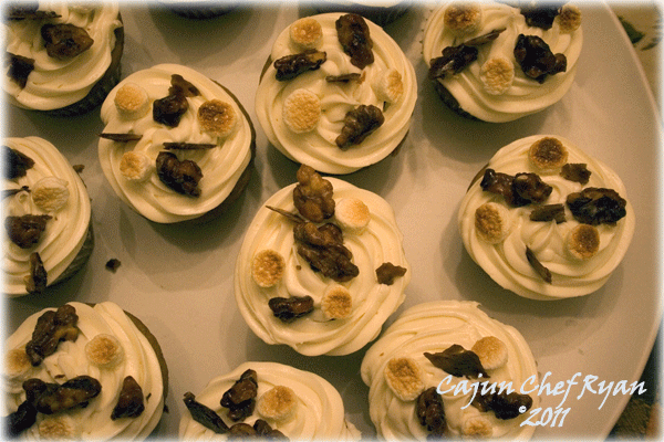 Bourbon Sweet Potato Cupcakes