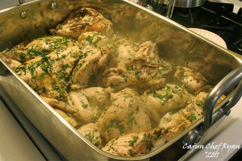 Emeril's One Pot Sizzling Skillet ~ Fresh chopped herbs added to chicken