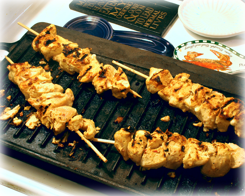 Chipotle Chicken Kabobs with Spicy Grilled Pineapple