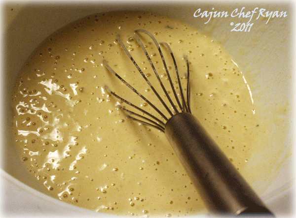 Batter mixed and ready to go