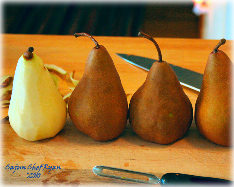 Peel the pears