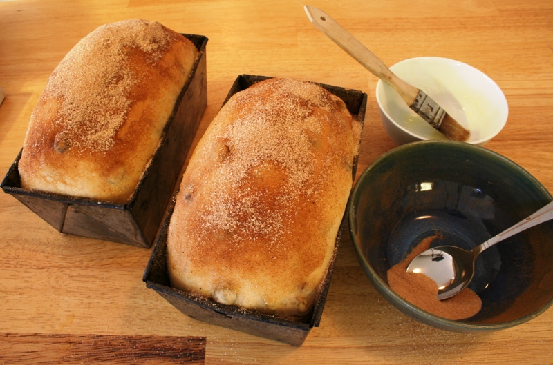 Raisin Bread with butter wash