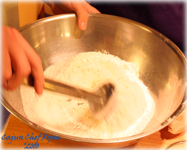 Mixing the dry ingredients