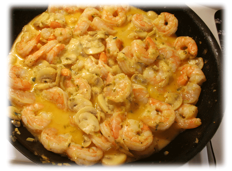 Cooking the shrimp image