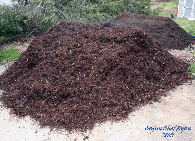 Six yards blended soil and eight yards mulch