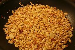 Toasted garlic and pine nuts